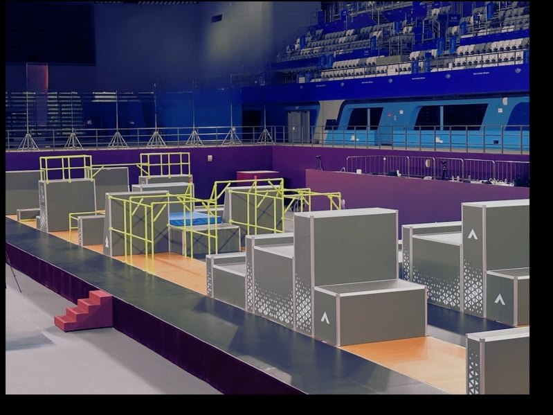 Arène Taishan en compétition — vue intérieure stade